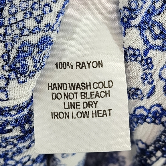 Lulus Women's Mandala Daydream Blue Print High Slits Maxi Dress - L - Picture 11 of 11